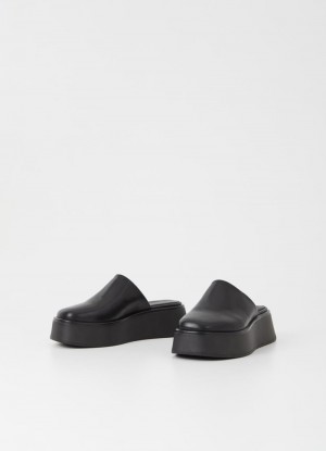 Dámské Mules Vagabond Courtney Černé | CZ AJ9-11211U0