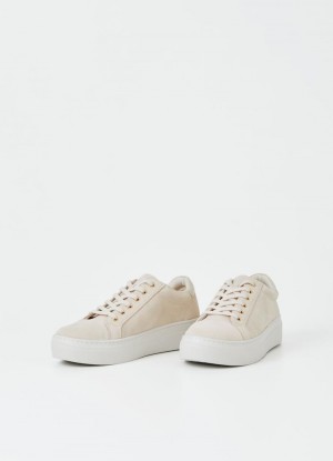 Dámské Tenisky Vagabond Zoe platform Krém | CZ RO6-85338I5